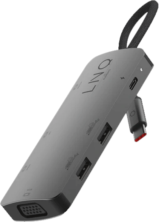 LINQ 7 in 1 PRO USB-C MST Multiport Hub -adapteri