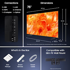 Samsung QN72H 75 tuumainen Neo QLED 4K Mini LED TV (2026)
