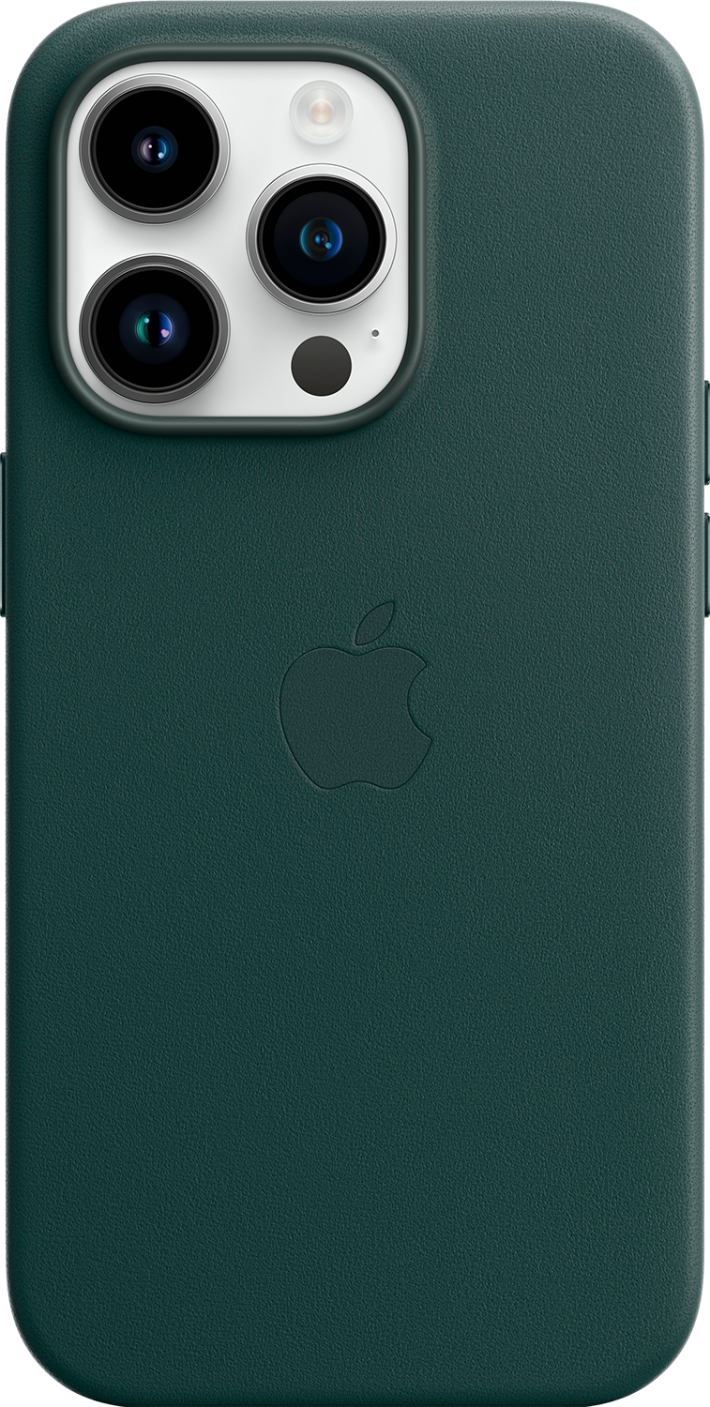 Apple iPhone 14 Pro nahkakuori MagSafella Metsänvihreä