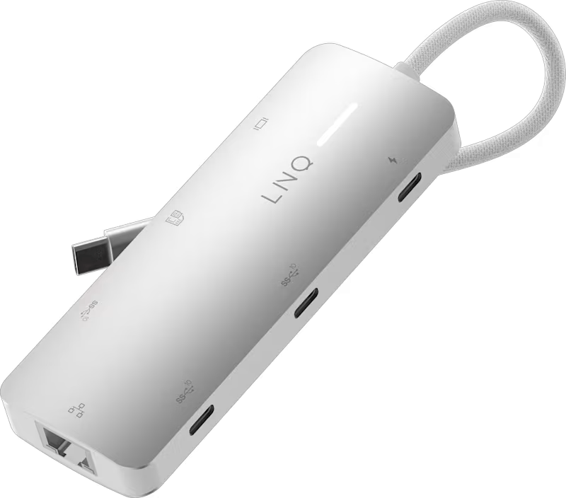 LINQ 8 in 1 PRO 140W USB-C Multiport Hub -adapteri