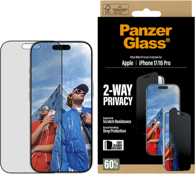PanzerGlass Apple iPhone 17/16 Pro -näytön tietoturvasuoja