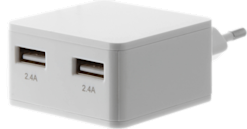 Insmat 2xUSB -verkkolaturi 3.4A Smart IC