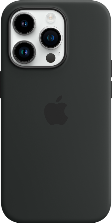 Apple iPhone 14 Pro -silikonikuori MagSafe Keskiyö