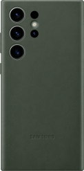 Samsung Galaxy S23 Ultra -suojakuori Leather Cover Vihreä
