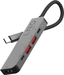 LINQ 5 in 1 PRO USB-C Multiport Hub -adapteri harmaa
