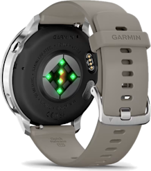 Garmin Venu 4 -GPS-älykello 45 mm Hopea/Harmaa ranneke