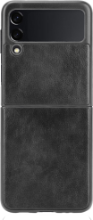 Samsung Galaxy Z Flip3 -takakuori Insmat Leather Cover musta
