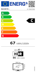 Sony Bravia 7 MK2 75 tuumainen True RGB Google TV