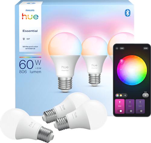 Philips Hue White and color ambiance Essential A60 E27 älylamppu 3 kpl