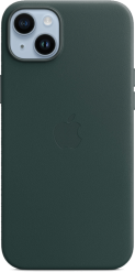 Apple iPhone 14 Plus nahkakuori MagSafella Metsänvihreä