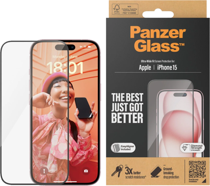 PanzerGlass Apple iPhone 15 -näytönsuojalasi