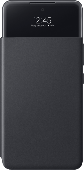 Samsung Galaxy A53 -suojakuori S View Wallet Cover Musta