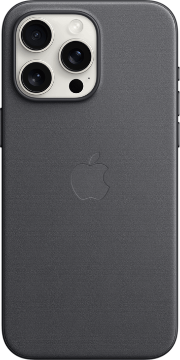 Apple iPhone 15 Pro FineWoven-kuori MagSafella musta