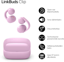 Sony LinkBuds Clip -langattomat kuulokkeet Laventeli