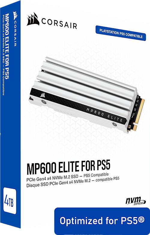 Corsair MP600 Elite SSD tallennustila PS5 konsolille