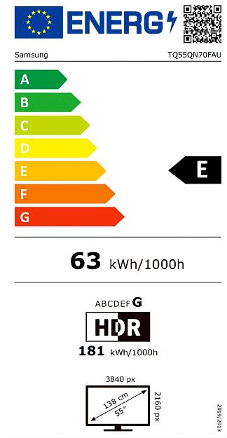 Samsung QN70F 55 tuumainen Neo QLED Mini LED TV (2025)