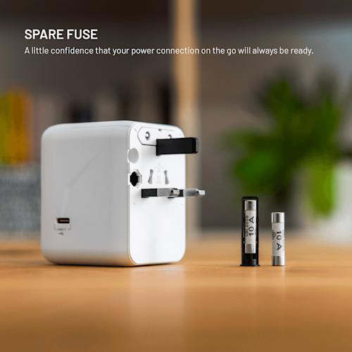 FIXED Matkalaturi USB-C/-A 70W EU/UK/USA/AUS