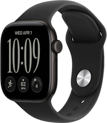 Apple Watch Series 12 GPS 42mm musta alumiinikuori/musta urheiluranneke S/M