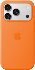 Apple iPhone 17 Pro Max Silicone Case -suojakuori MagSafella Oranssi