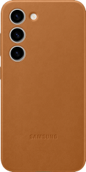 Samsung Galaxy S23 -suojakuori Leather Cover Ruskea