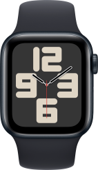 Apple Watch SE (2023) GPS 40 mm keskiyö alumiinikuori/keskiyö urheiluranneke
