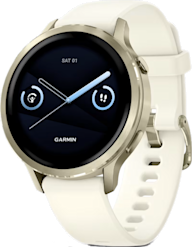 Garmin Venu 4 -GPS-älykello 41 mm Kulta/Valkoinen ranneke