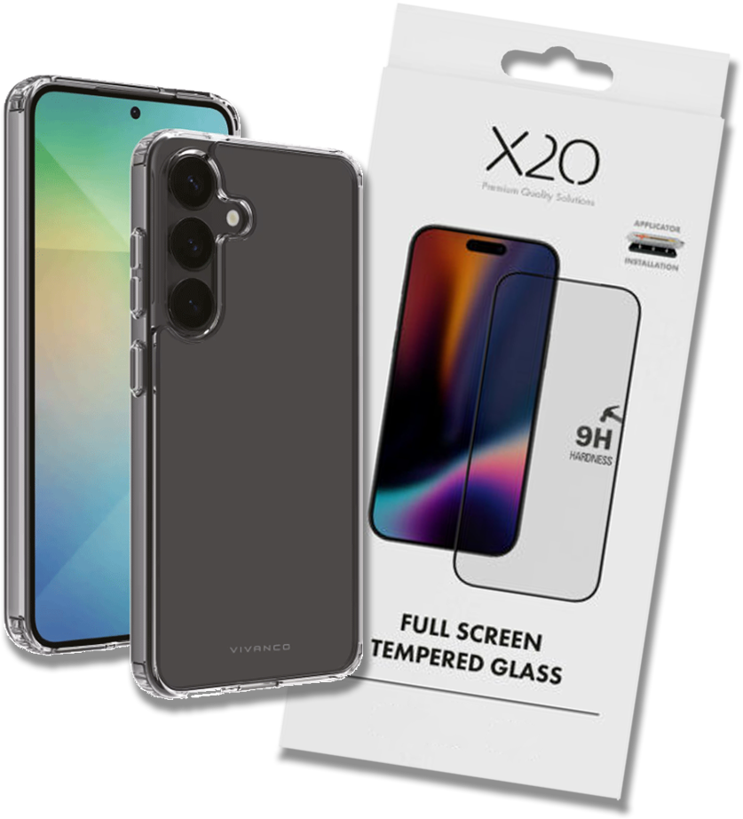 X2O Tarvikepaketti Galaxy S25 Ultra -suojakuori+panssarilasi