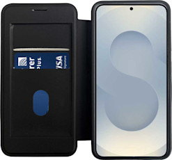 Vivanco Samsung Galaxy S25 Edge Mag Wallet -lompakkokotelo musta