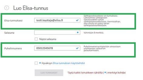 Elisa-tunnuksen luonti Oma Lasku -palveluun | Elisa Yrityksille