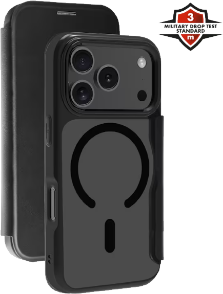 X2O Mag Wallet Apple iPhone 17 Pro -lompakkokotelo musta