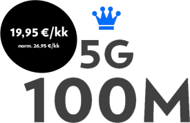 Yritysliittymä 5G (100M) hintaetu säilytä nykyinen numero