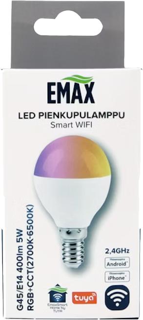 Emax Smart Home Wifi E14 400lm LED Pienkupulamppu
