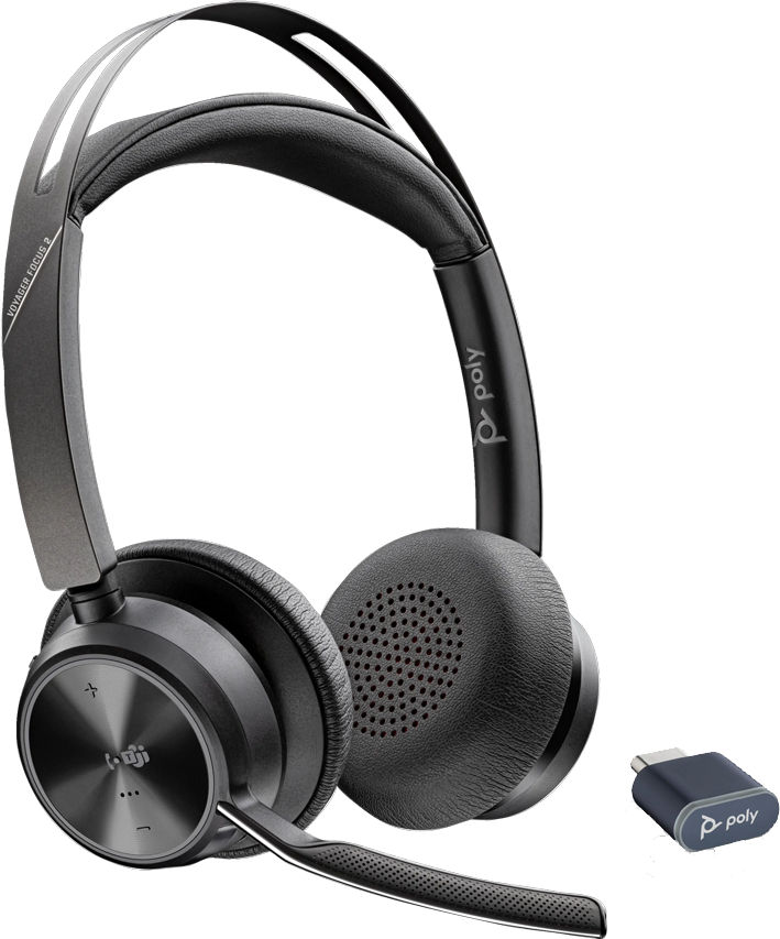 Poly Voyager Focus 2 MS USB-C-C -langattomat kuulokkeet