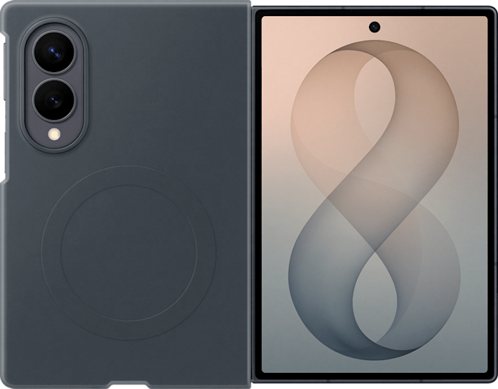 Samsung Galaxy Fold8 Silicone Magnet -Qi2 suojakuori Grafiitti