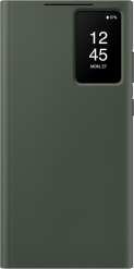 Samsung Galaxy S23 Ultra -suojakotelo Clear View Wallet Vihreä