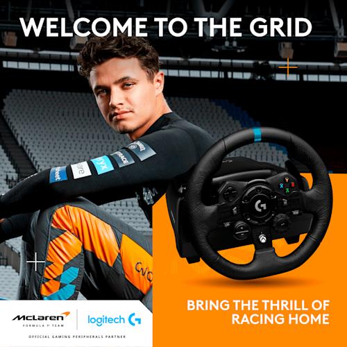 Logitech G923 ratti ja polkimet  Xbox X, S, Xbox One ja  PC:lle yhteensopiva