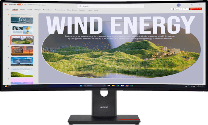 Lenovo ThinkVision 34 tuumainen T34WD-40 kaareva WQHD -näyttö