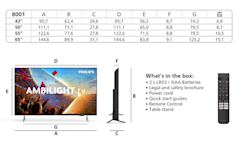 Philips 43 tuumainen PUS8001 Ambilight LED TV