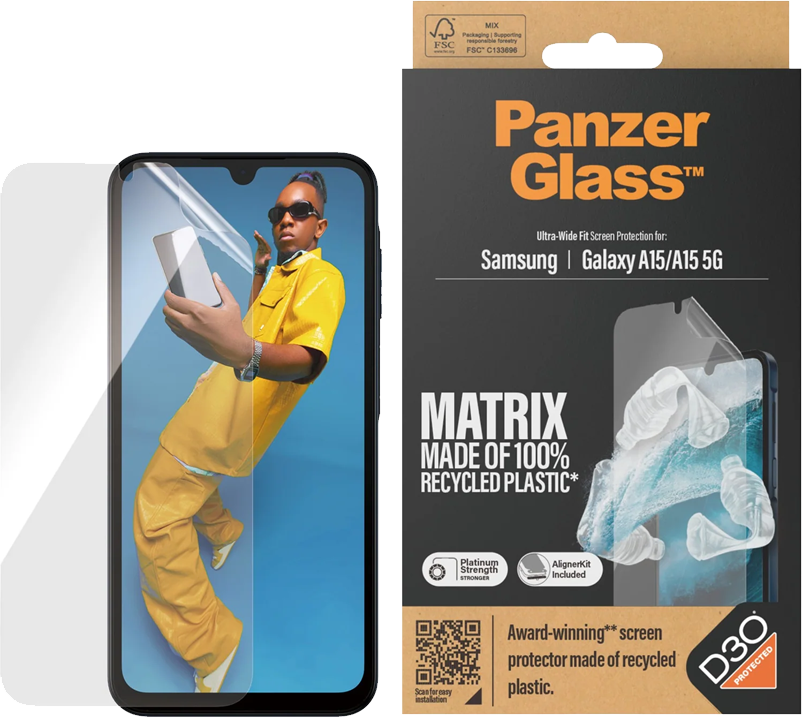 PanzerGlass Matrix Samsung Galaxy A15 -näytönsuojakalvo