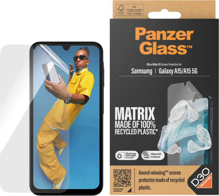 PanzerGlass Matrix Samsung Galaxy A15 -näytönsuojakalvo