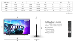 Philips 65 tuumainen OLED911 Ambilight OLED TV