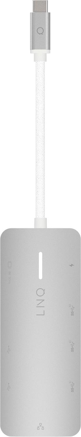 LINQ 8 in 1 8K PRO 140W USB-C Multiport Hub -adapteri