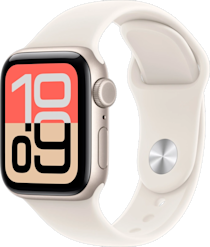 Apple Watch SE 3 GPS 40 mm tähtivalkea alumiinikuori/tähtivalkea urheiluranneke