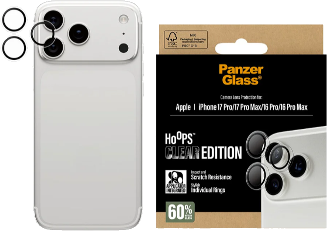 PanzerGlass Apple iPhone 17 Pro/Pro Max -kameran linssisuoja