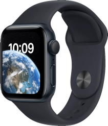 Apple Watch SE GPS (2nd Gen) 40 mm keskiyö alumiinikuori/keskiyö urheiluranneke