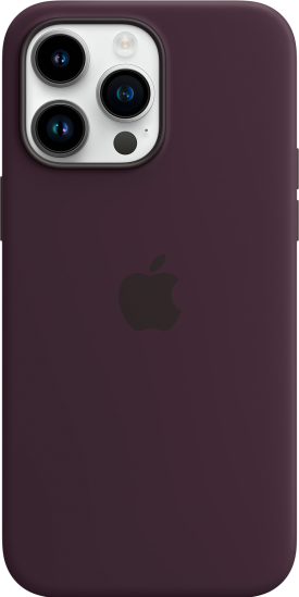 Apple iPhone 14 Pro Max -silikonikuori MagSafe Mustaherukka