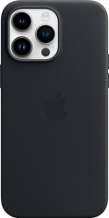Apple iPhone 14 Pro Max nahkakuori MagSafella Keskiyö