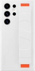 Samsung Galaxy S23 Ultra -suojakuori Silicone Grip Cover Valkoinen
