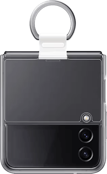 Galaxy Z Flip4 Clear Cover with Ring -suojakuori