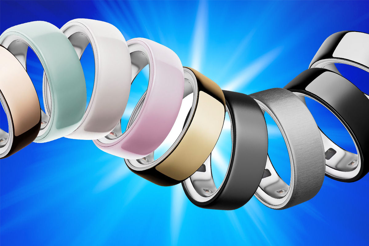 Oura Ring 4 -älysormukset eri väreissä